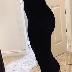 HI-WASTED SWEATER KNIT PENCIL SKIRT